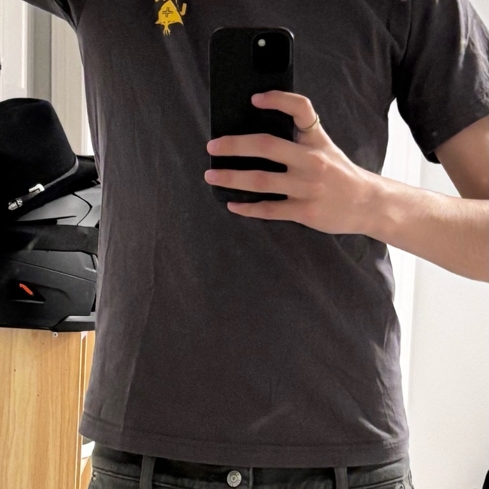 LRG Dark-gray Tee with Yellow Graphic
